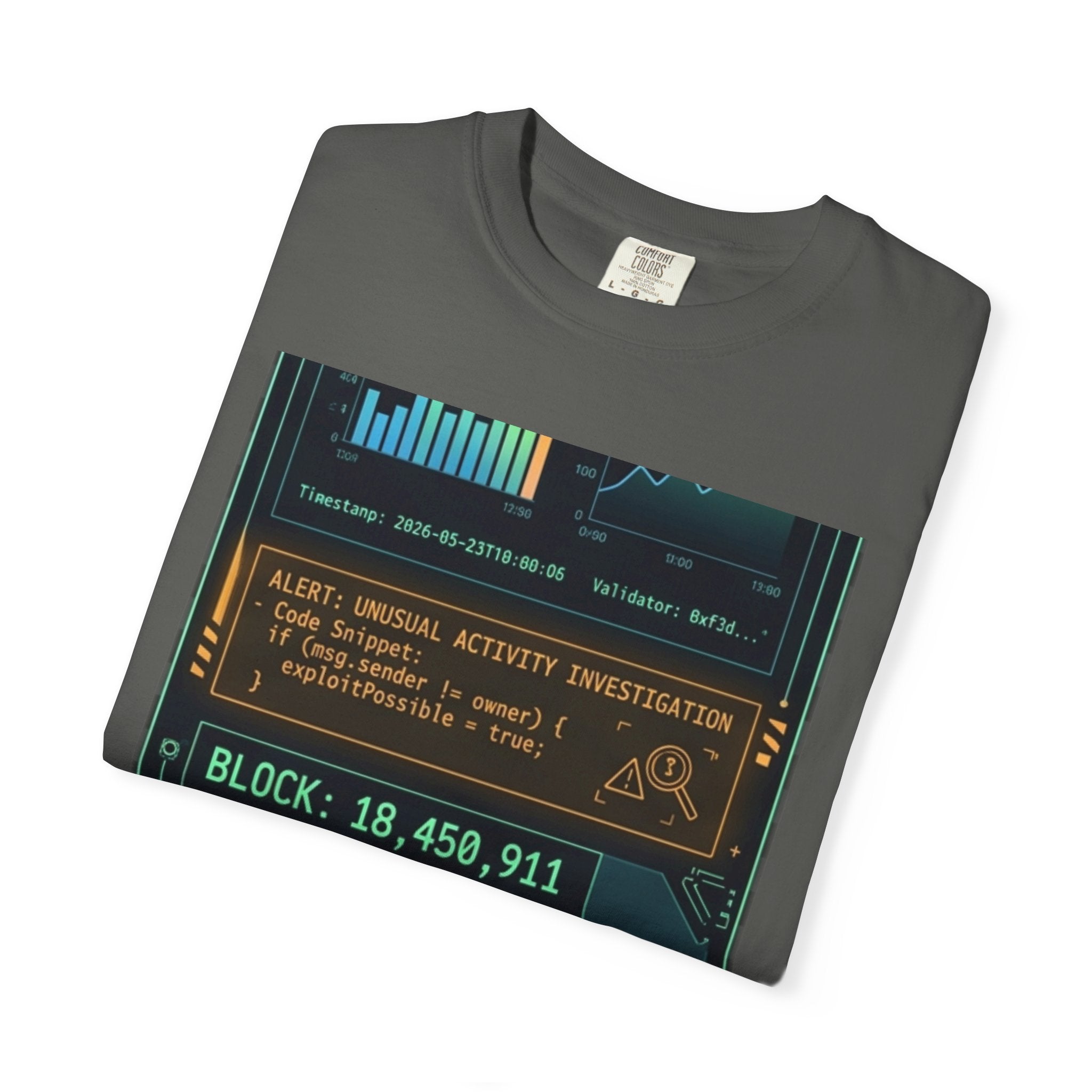 The Blockchain Report · V5 — Garment-Dyed Tee