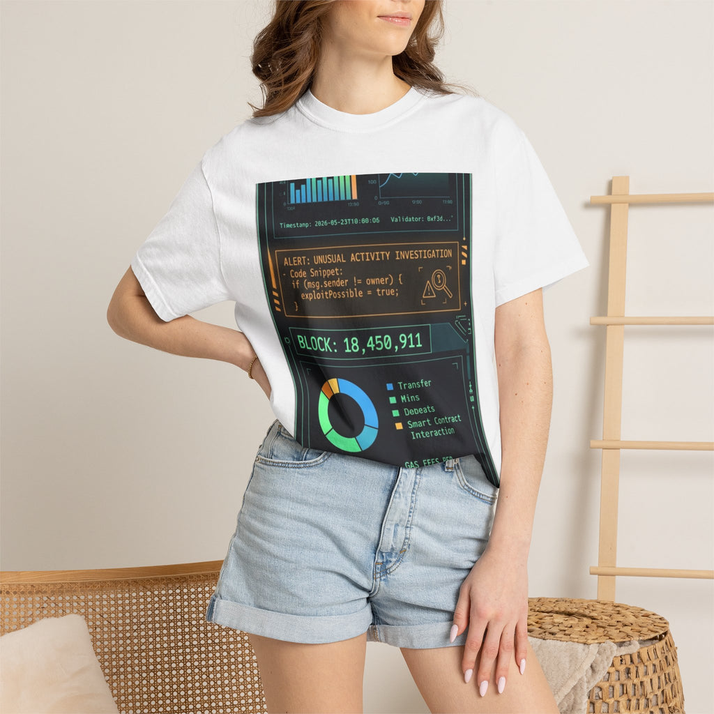 The Blockchain Report · V5 — Garment-Dyed Tee