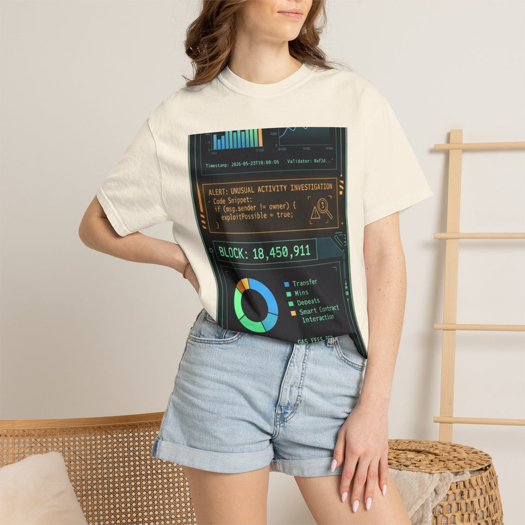 The Blockchain Report · V5 — Garment-Dyed Tee