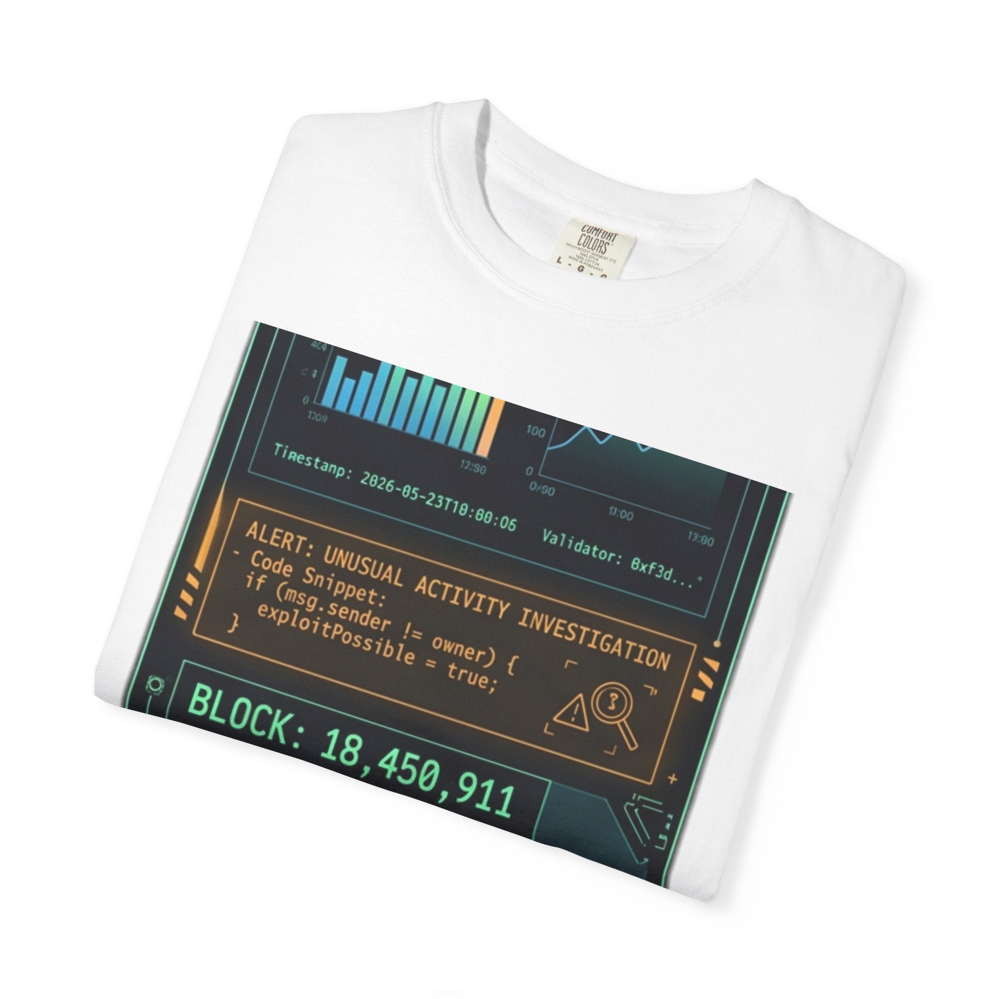 The Blockchain Report · V5 — Garment-Dyed Tee