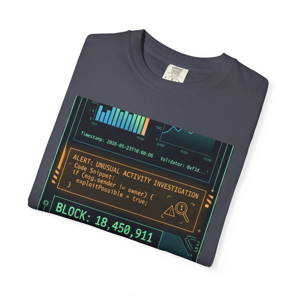 The Blockchain Report · V5 — Garment-Dyed Tee
