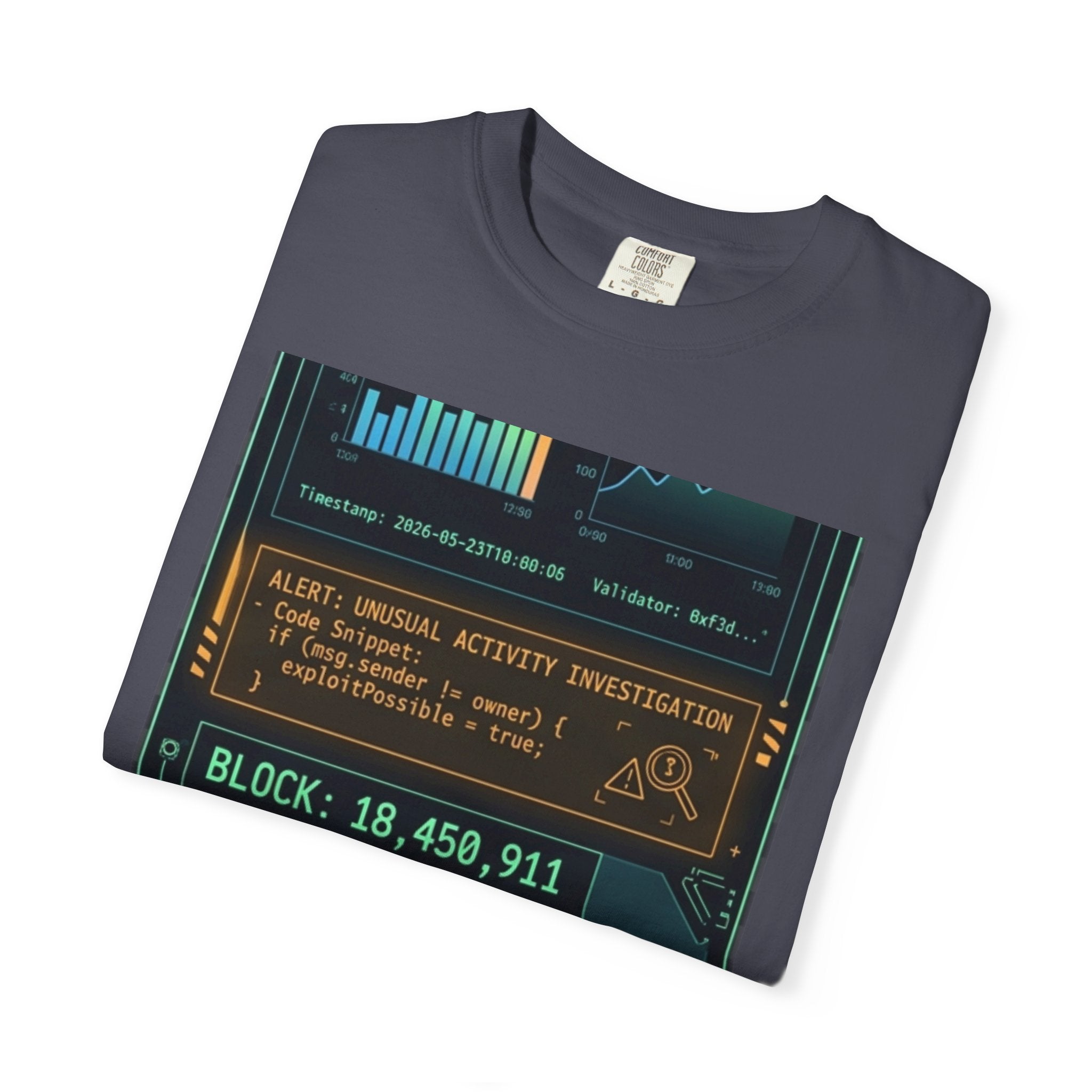 The Blockchain Report · V5 — Garment-Dyed Tee