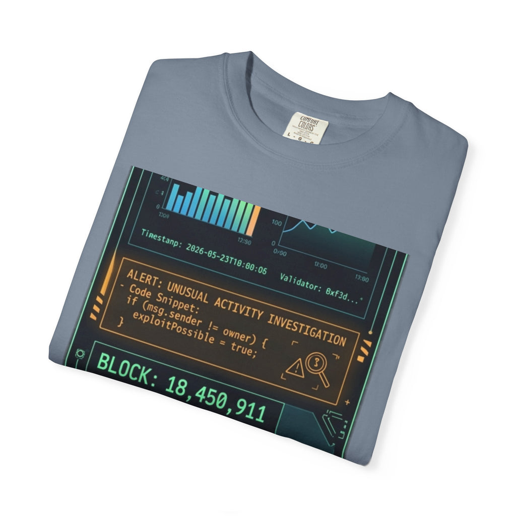 The Blockchain Report · V5 — Garment-Dyed Tee