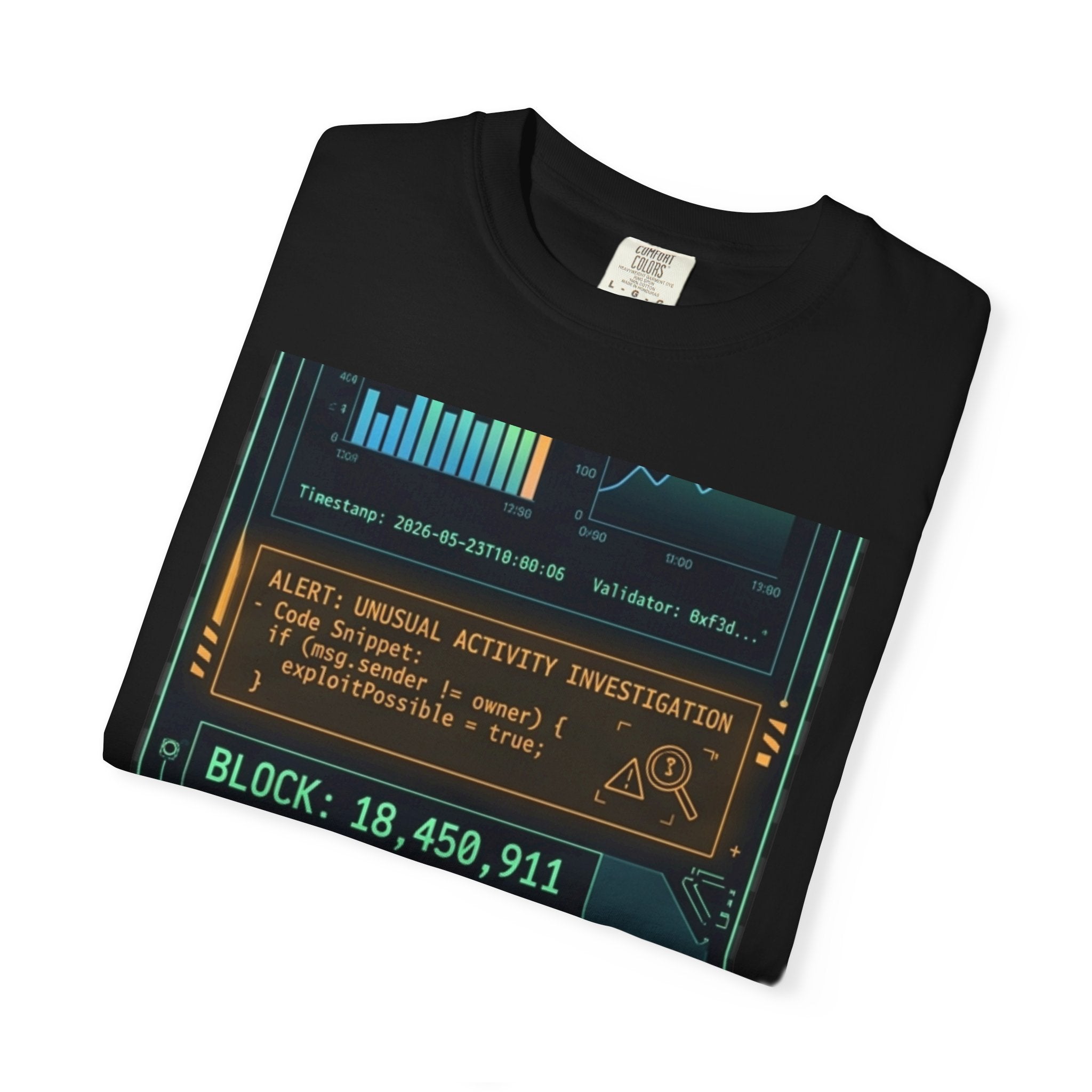The Blockchain Report · V5 — Garment-Dyed Tee