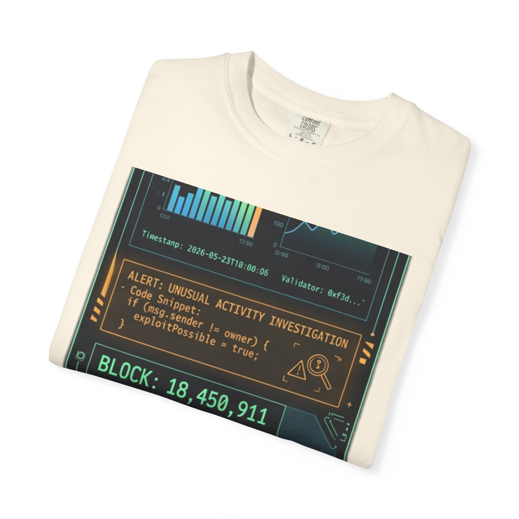 The Blockchain Report · V5 — Garment-Dyed Tee